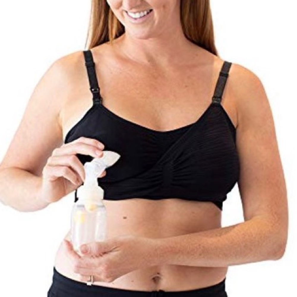 Kindred Bravely Sublime Hands-Free Pumping Nursing Bra Black S- nearly brand new